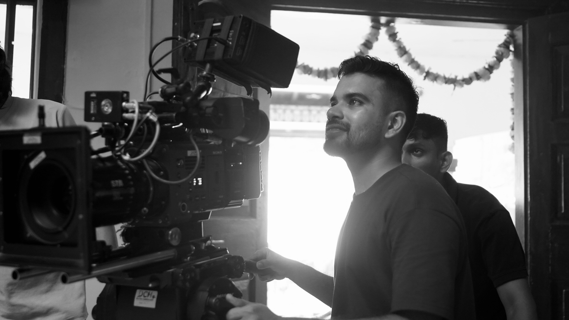 Vasuki operating camera on rig